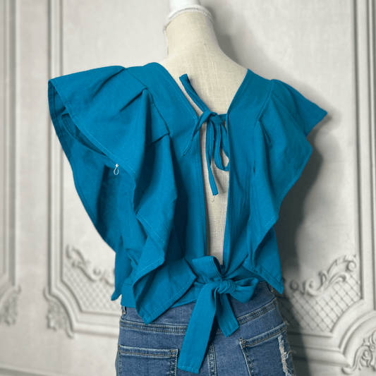 Butterfly Sleeve Mexican Blouse - Rococo Gold Butterfly Sleeve Mexican Blouse - Rococo Gold