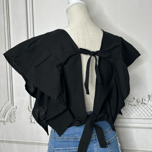 Butterfly Sleeve Tri -Color Mexican Blouse - VIVA MEXICO Butterfly Sleeve Tri -Color Mexican Blouse - VIVA MEXICO