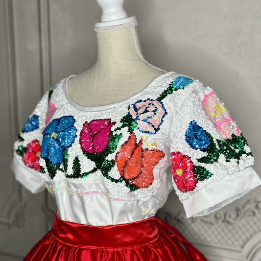 China Poblana Gala Outfit - Roses China Poblana Gala Outfit - Roses