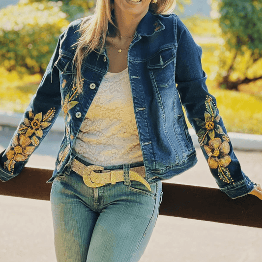 (Copy) Sacred Heart 1 Denim Jacket - Hand Painted (Copy) Sacred Heart 1 Denim Jacket - Hand Painted