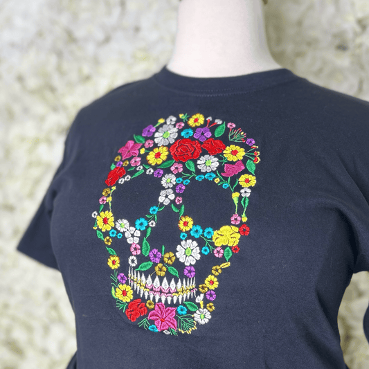 Day of the Dead Embroidered T-Shirt Day of the Dead Embroidered T-Shirt