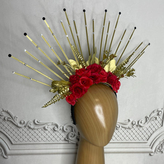 Day of the Dead Headpiece Crown Roses