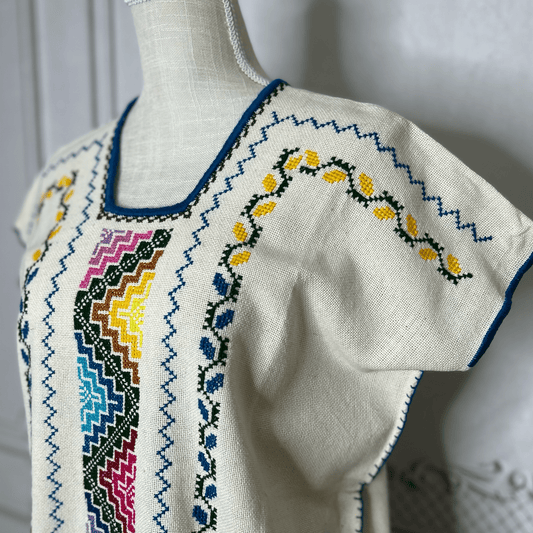 Huanengo Michoacan Huipil Blouse - Native Huanengo Michoacan Huipil Blouse - Native