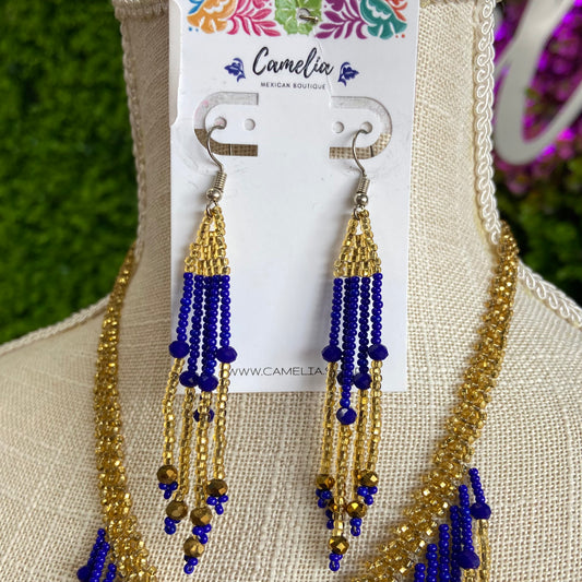 Huichol Native American Beaded Necklace Set - Rainfall Huichol Native American Beaded Necklace Set - Rainfall