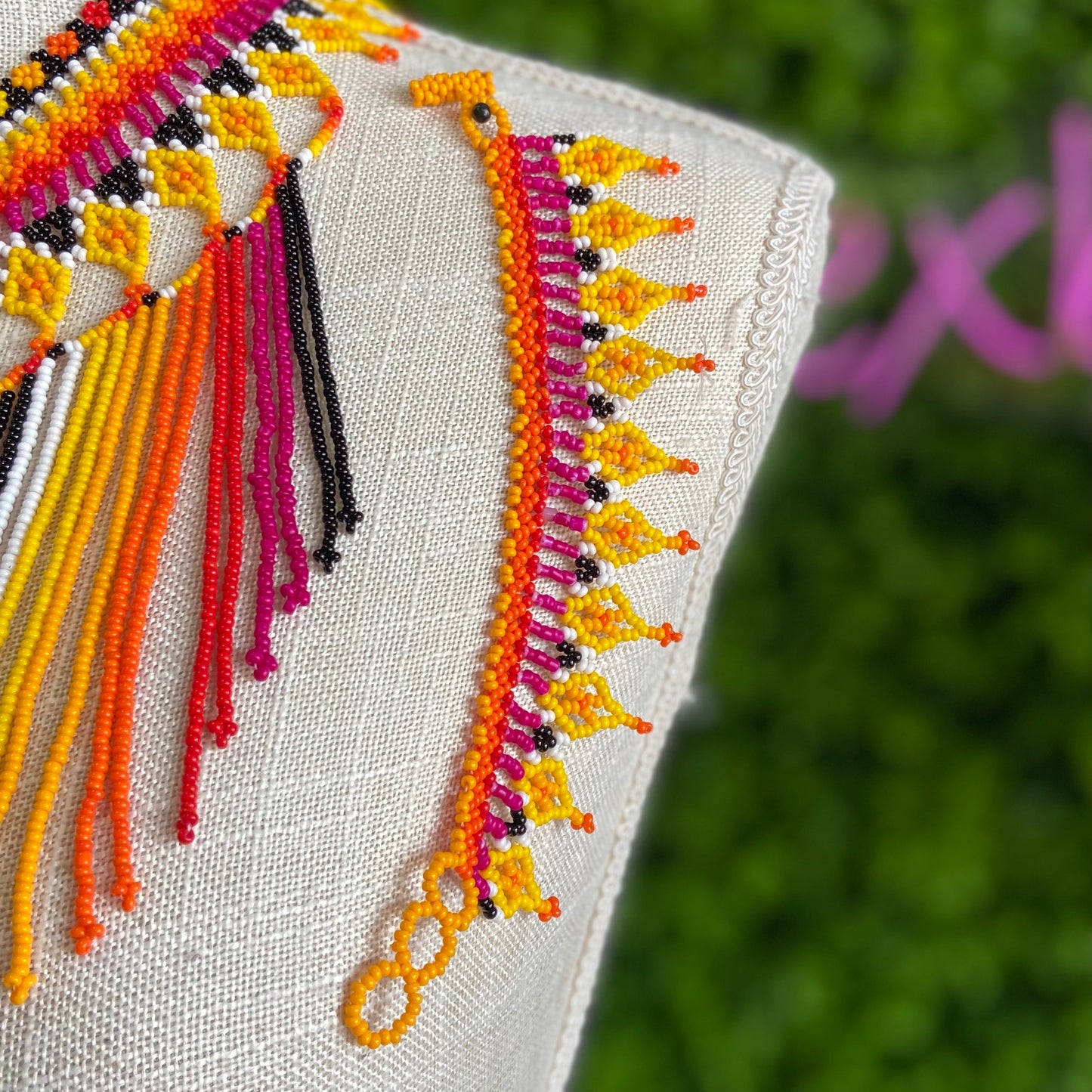 Huichol Native American Beaded Necklace Set - Waterfall Huichol Native American Beaded Necklace Set - Waterfall