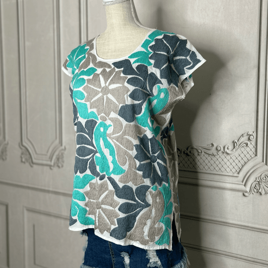 Jalapa Mexican Blouse - Mint Jalapa Mexican Blouse - Mint