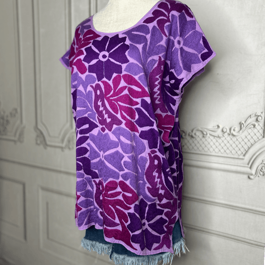 Jalapa Mexican Blouse - Purple Jalapa Mexican Blouse - Purple