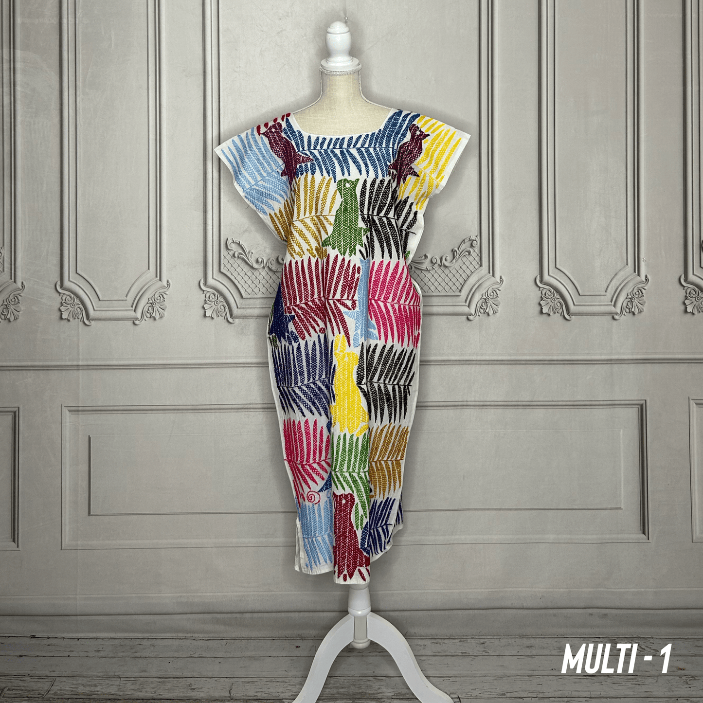 Jalapa Palmita Mexican Dress - Multi Jalapa Palmita Mexican Dress - Multi