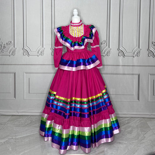 Jalisco Dress for Women - PINK - 3/4 Sleeve Jalisco Dress for Women - PINK - 3/4 Sleeve