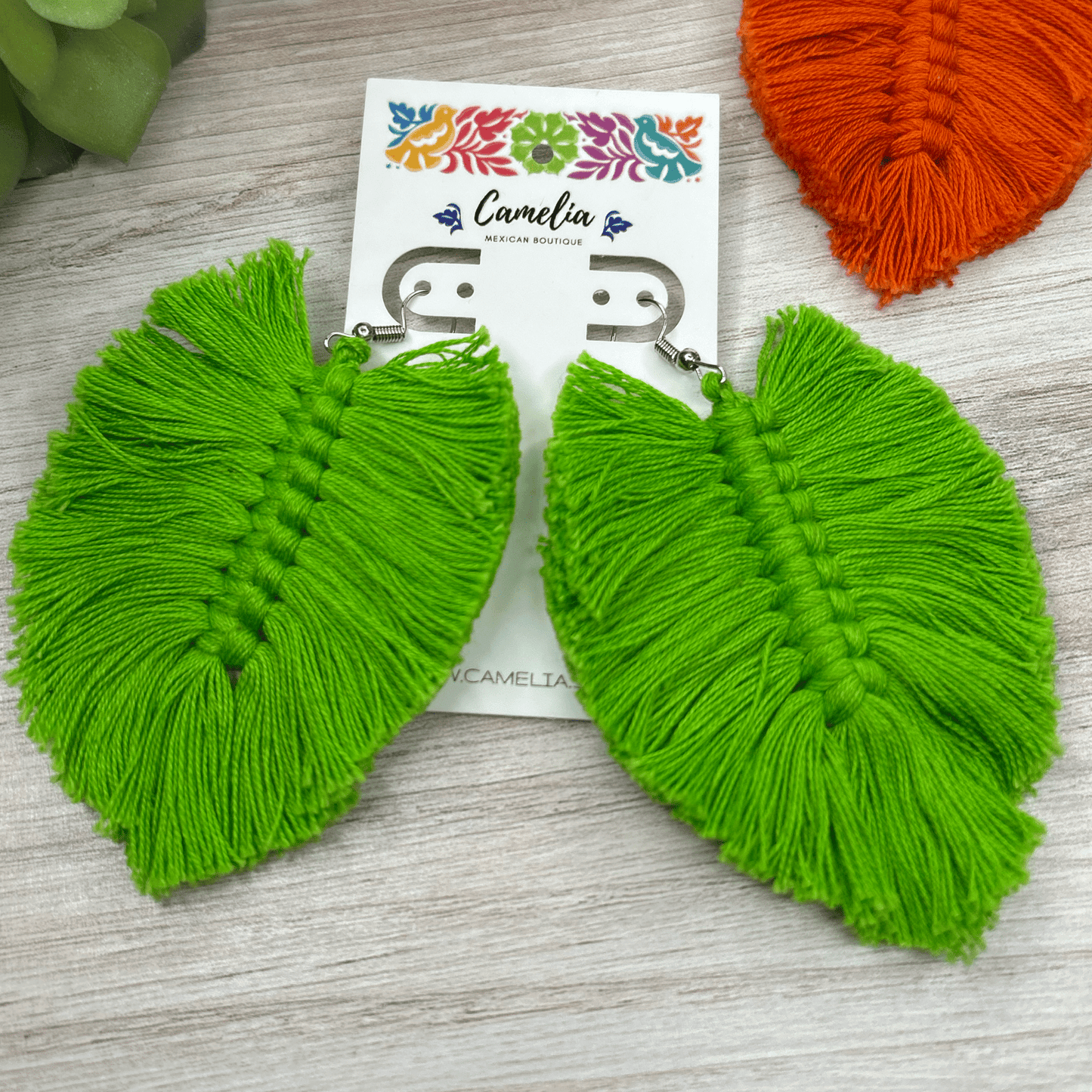 Macrame Feather Earrings Macrame Feather Earrings