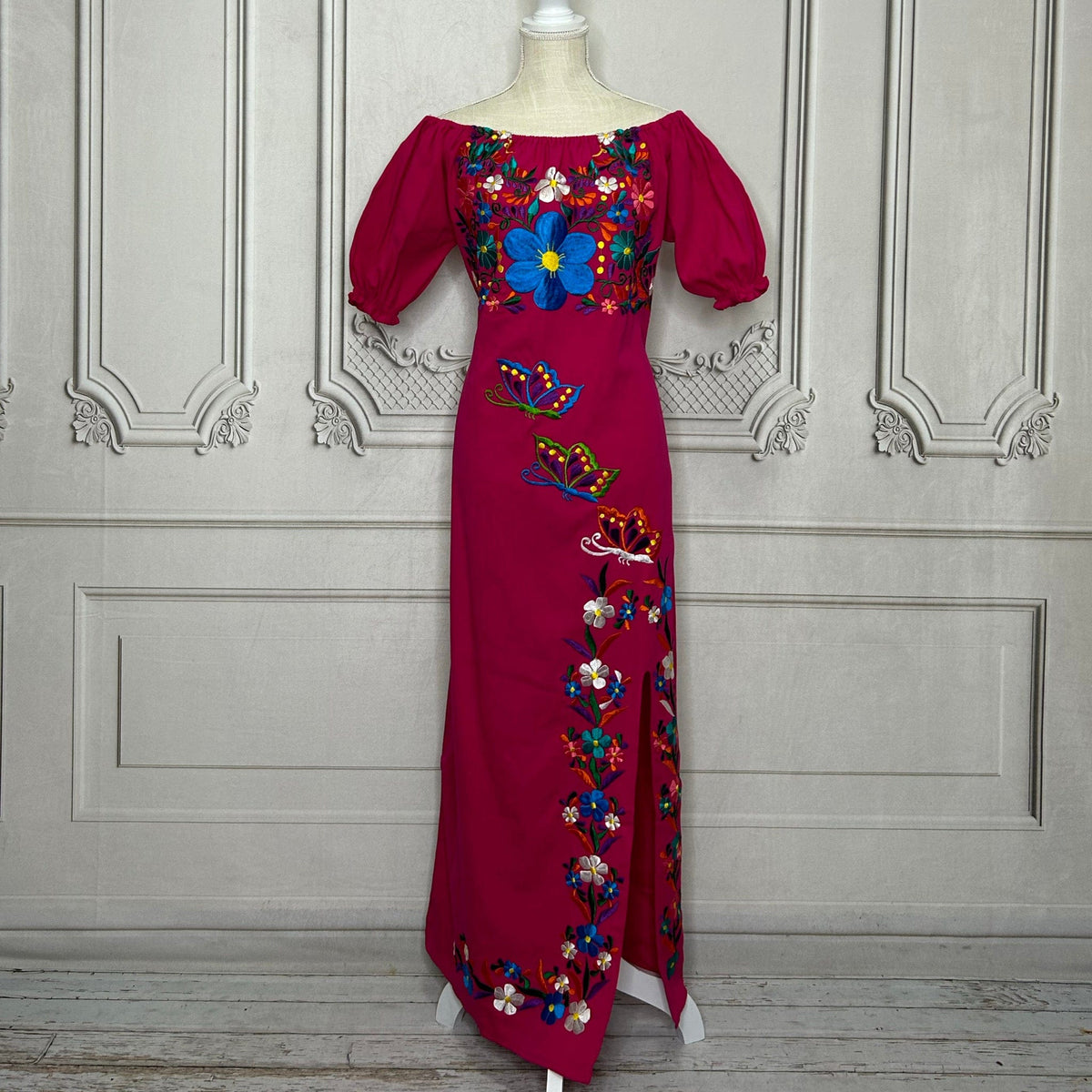 Mariposa Off Shoulder Mexican Maxi Dress