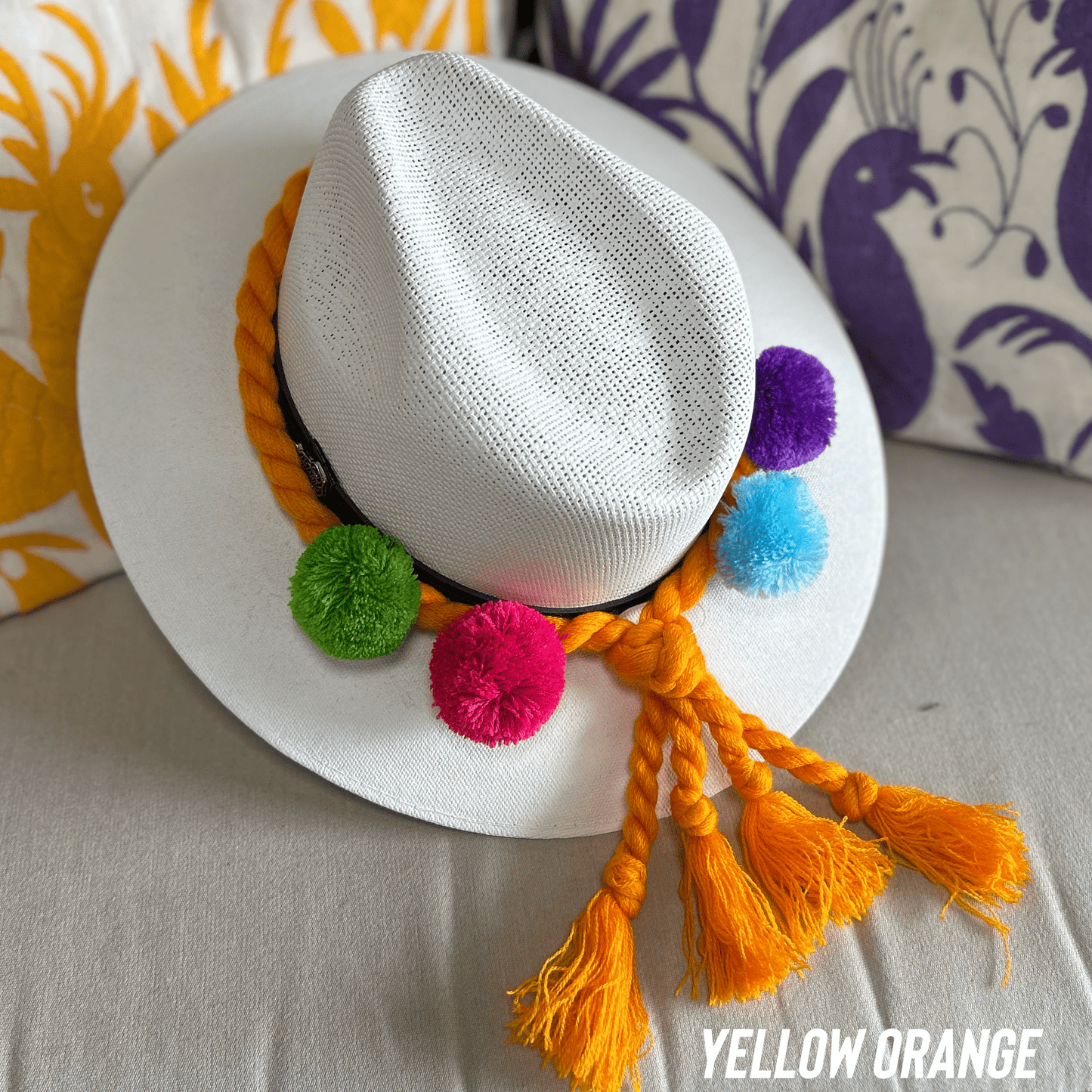 Mexican Braided Pom Pom Hat Band Mexican Braided Pom Pom Hat Band