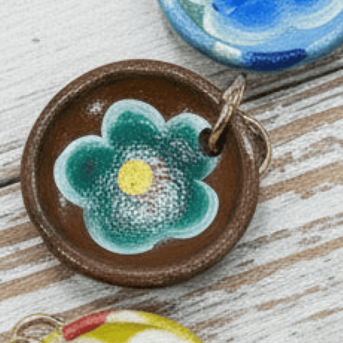 Mexican Clay Plate Charm Mexican Clay Bowl Charm | Handmade in Mexico | Camelia