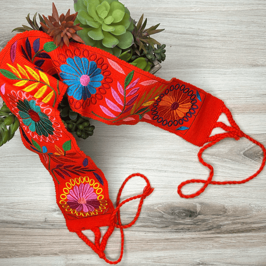 Mexican Embroidered Belt - Rococo