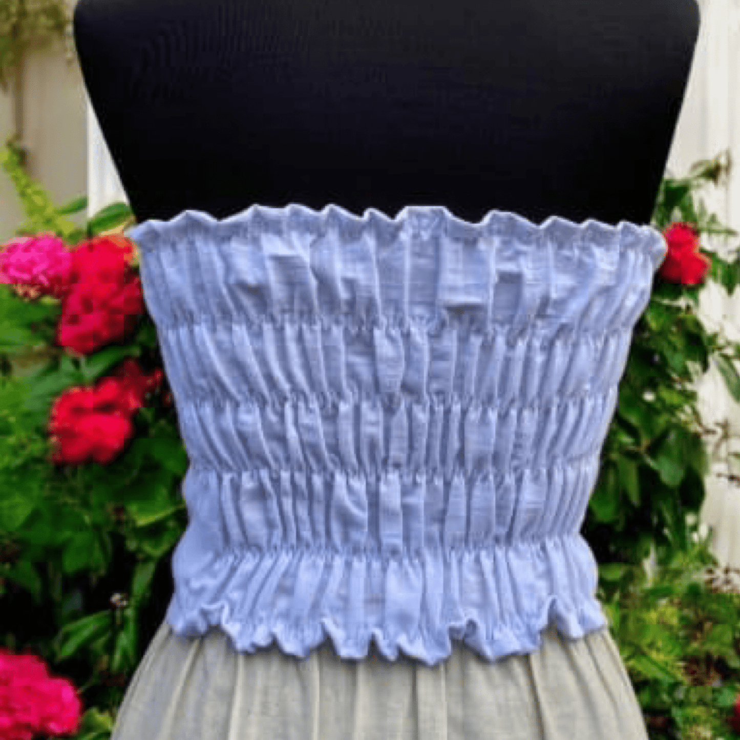 Mexican Embroidered Corset - Tri-Color Cropped