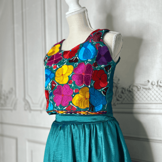 Mexican Flower Girl Dress - Zinnia Crop