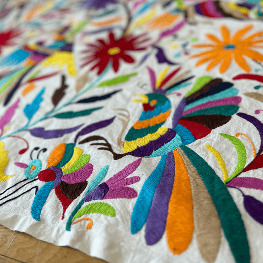 Mexican Otomi Embroidered Canvas