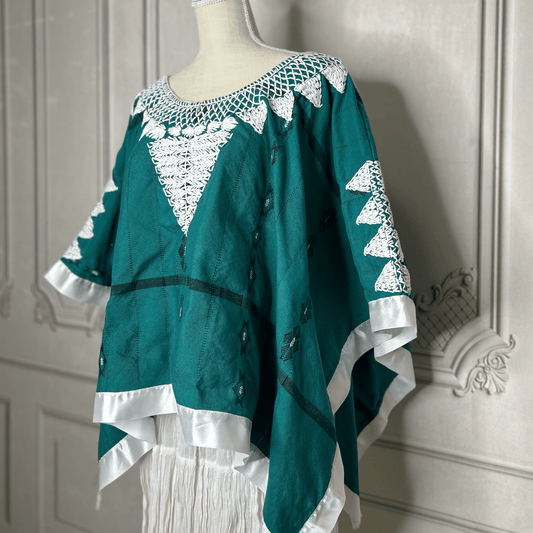 Oaxacan Huipil Blouse - Mixtec Jamiltepec TEAL Oaxacan Huipil Blouse - Mixtec Jamiltepec TEAL