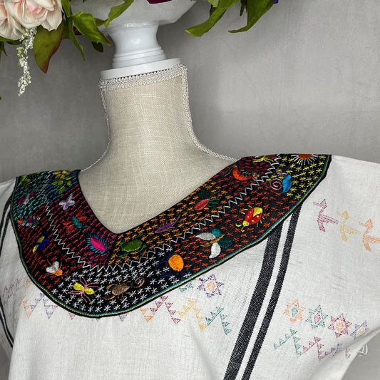 Oaxacan Huipil Dress - Pinotepa Animalitos