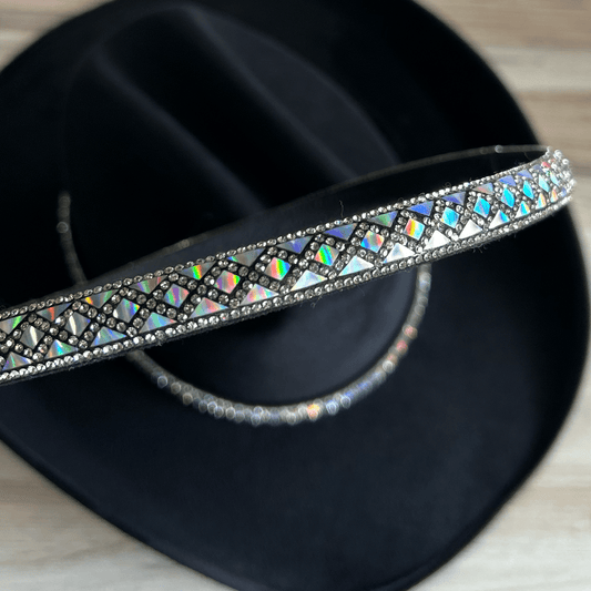 Rhinestone Bling Hat Band - Black 2 Rhinestone Bling Hat Band - Black 2
