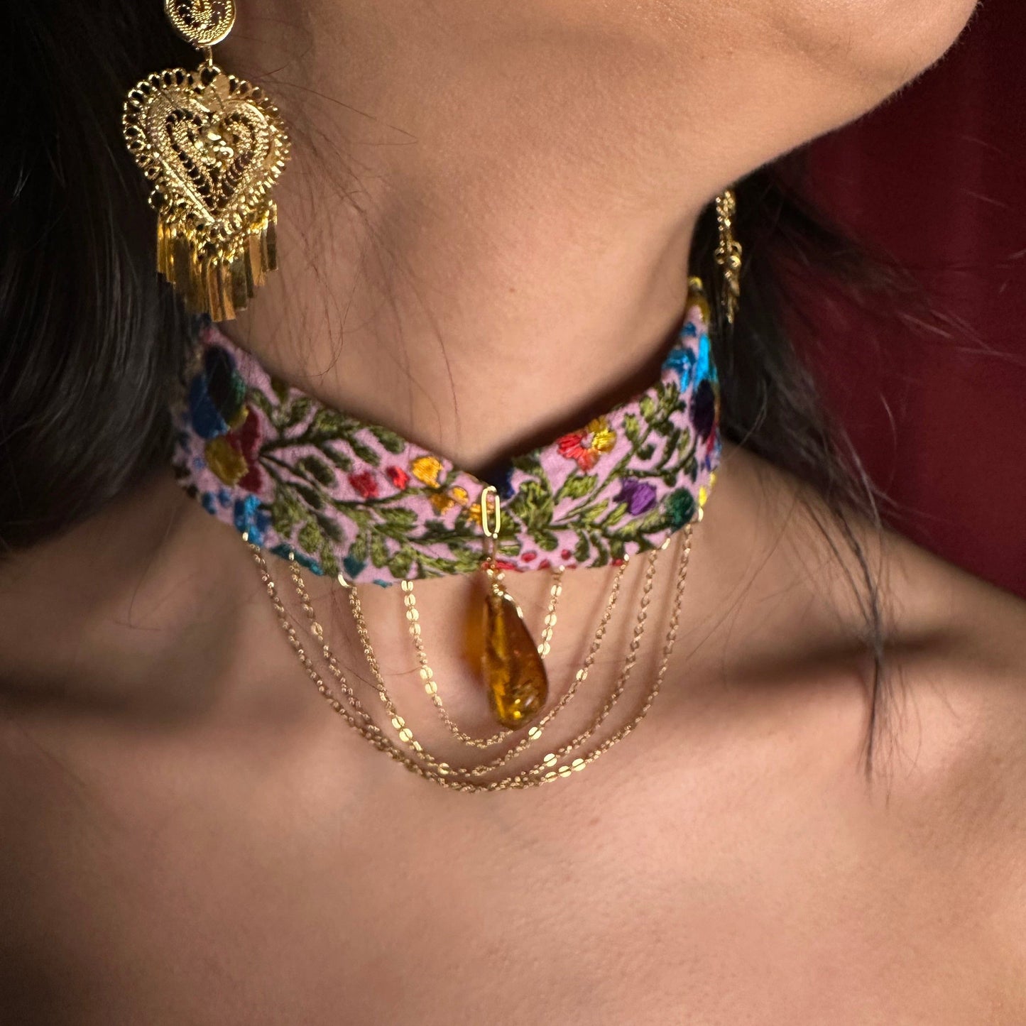 San Antonino Amber Crystal Choker San Antonino Amber Crystal Choker