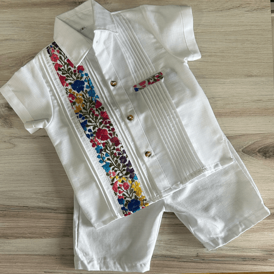 San Antonino Boy's Linen Guayabera Short Set San Antonino Boy's Linen Guayabera Short Set