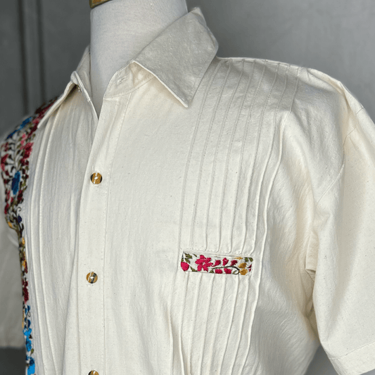 San Antonino Men's Short Sleeve Cotton Guayabera - Multi San Antonino Men's Short Sleeve Cotton Guayabera - Multi