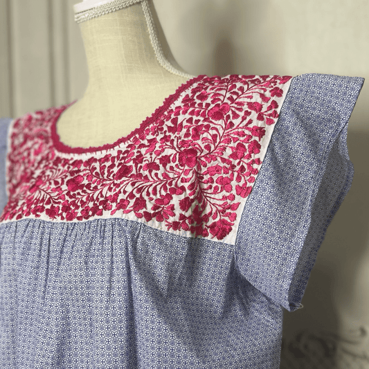 San Antonino Mexican Blouse - Floral Print San Antonino Mexican Blouse - Floral Print