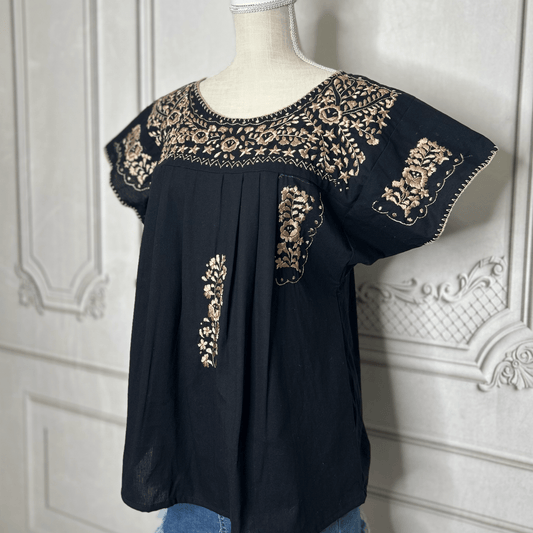 San Antonino Mexican Blouse - Sandrita Gold San Antonino Mexican Blouse - Sandrita Gold