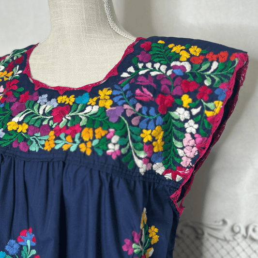 San Antonino Mexican Sleeveless Dress - Multi San Antonino Mexican Sleeveless Dress - Multi
