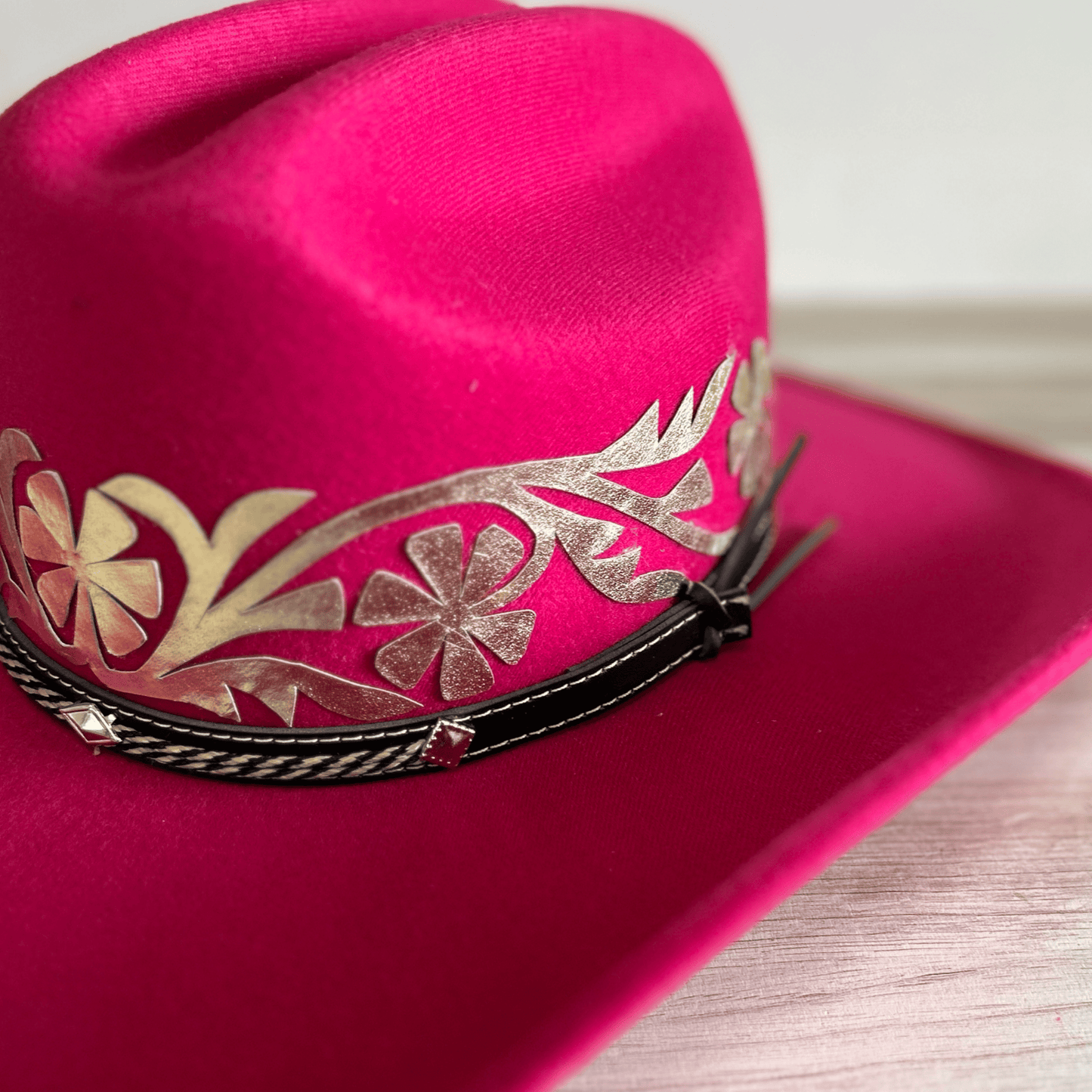 Tamaulipeca Western Suede Hat - Hot Pink Tamaulipeca Western Suede Hat - Hot Pink