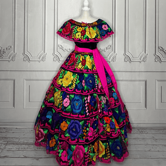 Traditional Chiapas de Corzo Dress - Adult - Multi Traditional Chiapas de Corzo Dress - Adult - Multi
