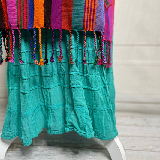 Traditional Pantelho Chiapas Huipil - Geo Tassels