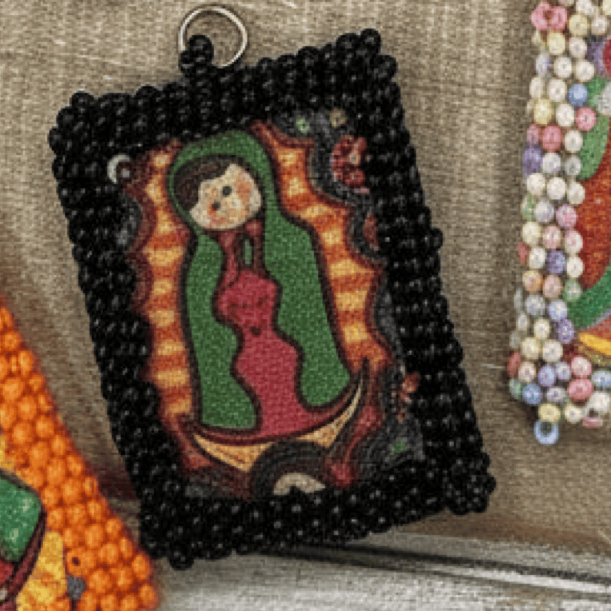 Virgencita Charm - Escapulario - Large Virgencita Charm Escapulario | Handmade in Mexico | Camelia