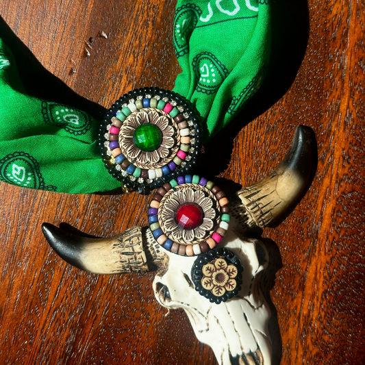 Western Skull Bandana Necklace Western Skull Bandana Necklace