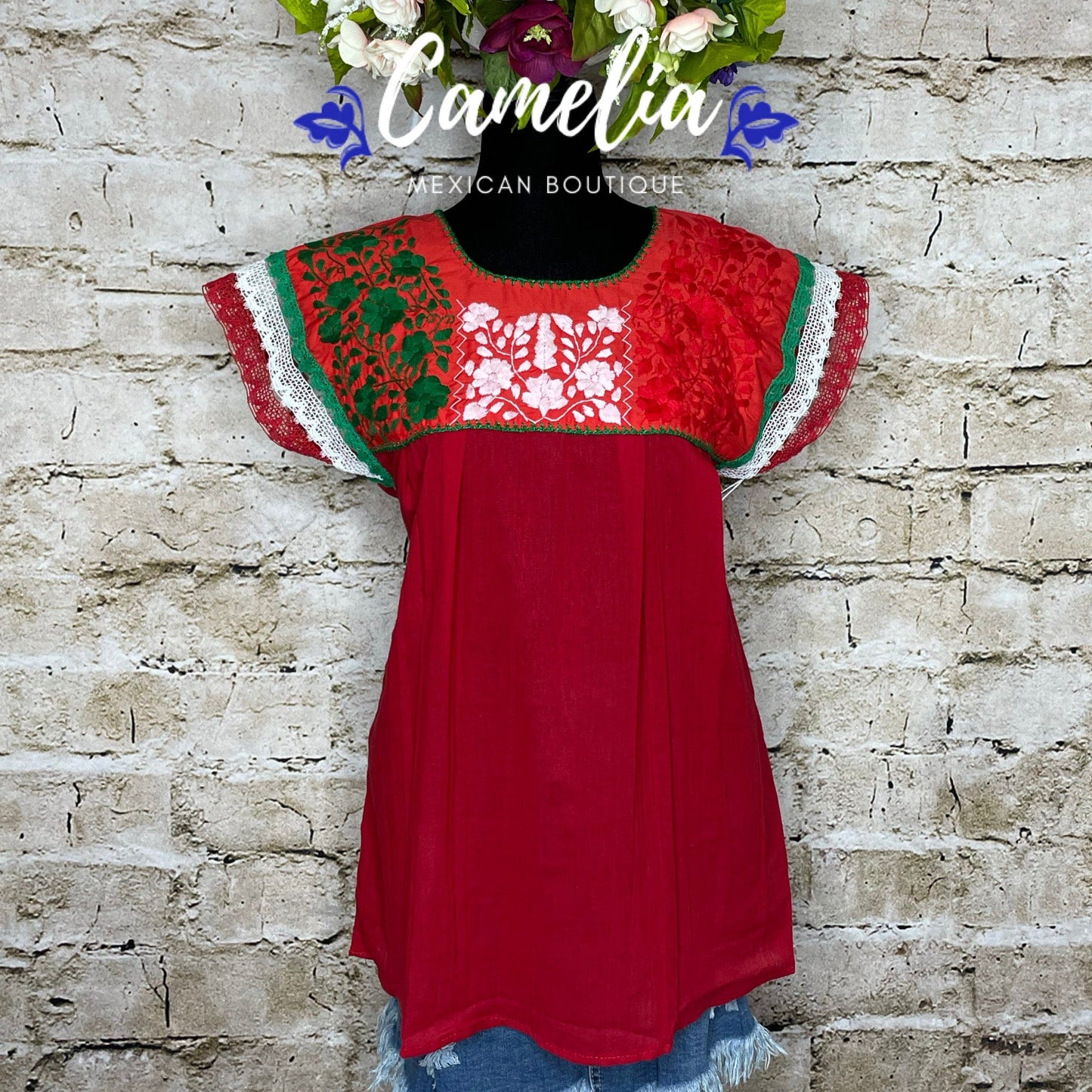 Boho Peasant VIVA MEXICO Mexican Blouse