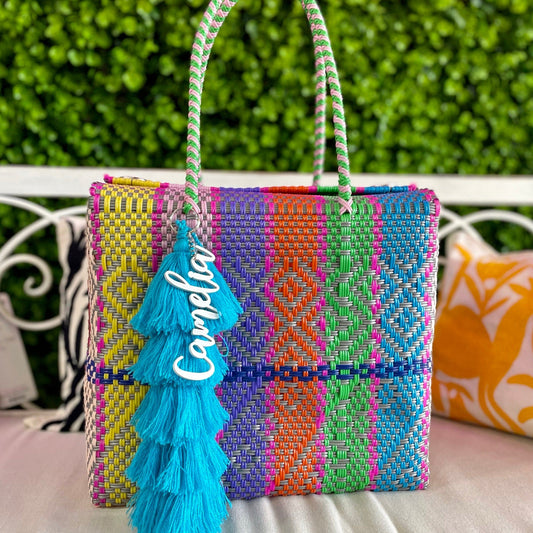 Handwoven Oaxacan Upcycled Boxed Tote - X-Large