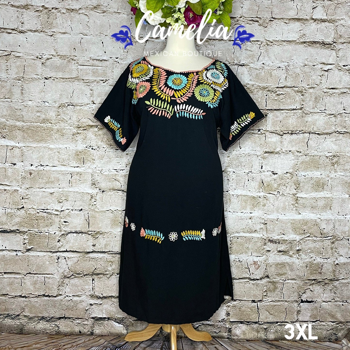 Mexican Rococo Dress Short Sleeve PLUS