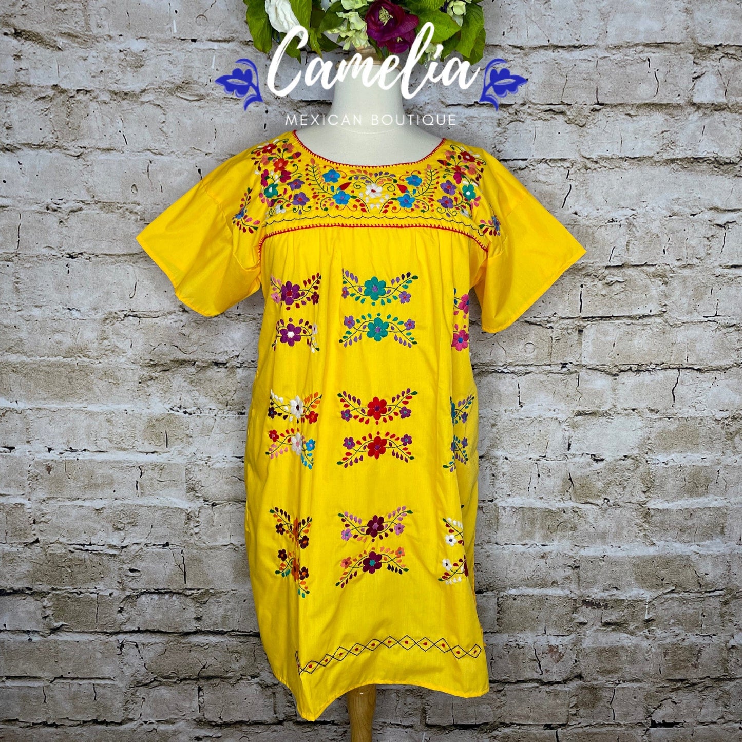 Puebla Dress for Women Floral - Knee Length