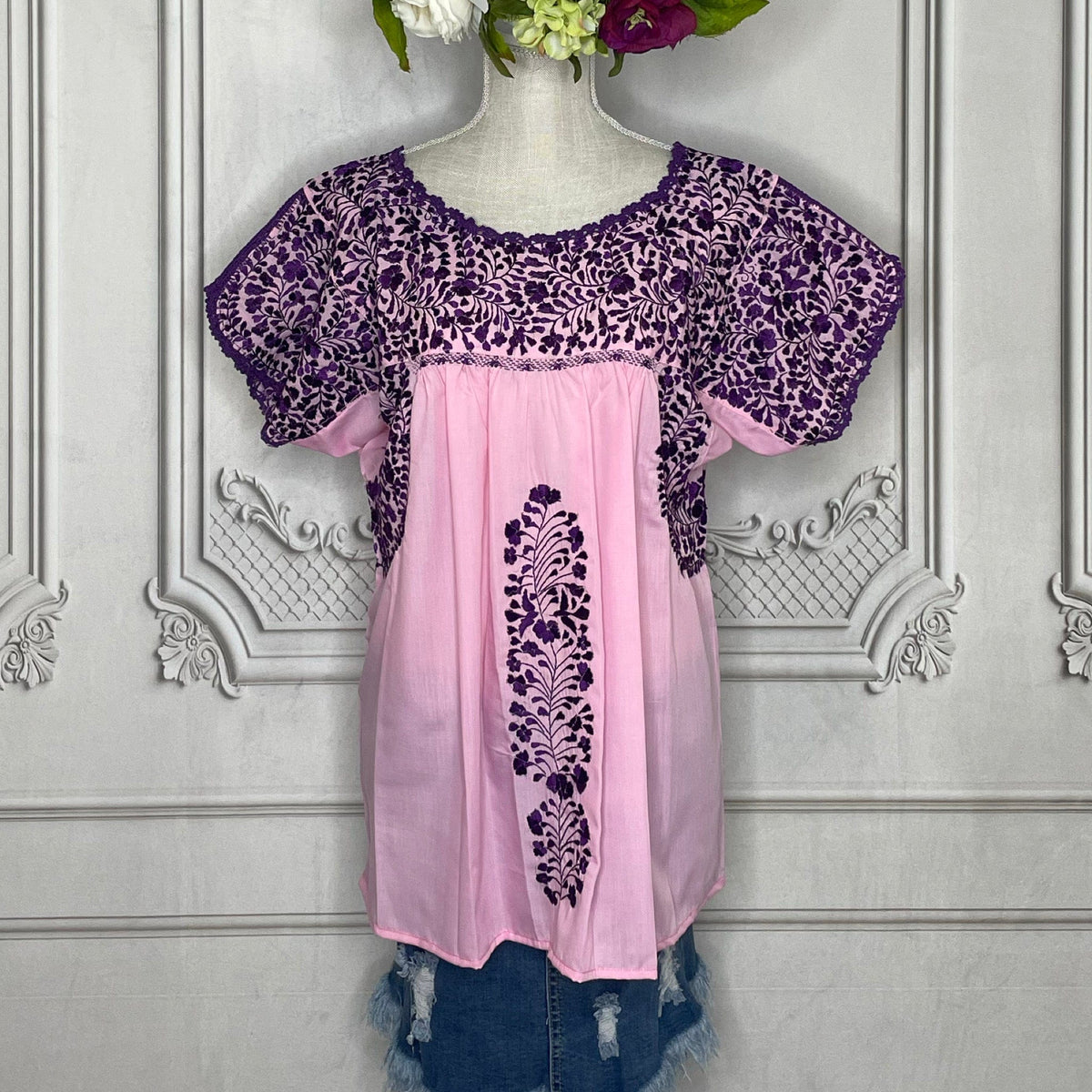San Antonino Gala Blouse Short Sleeve - Silk