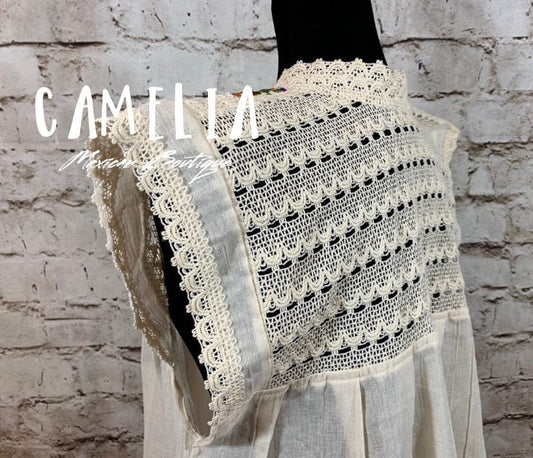 San Antonino Gauze Laced Blouse - Sleeveless