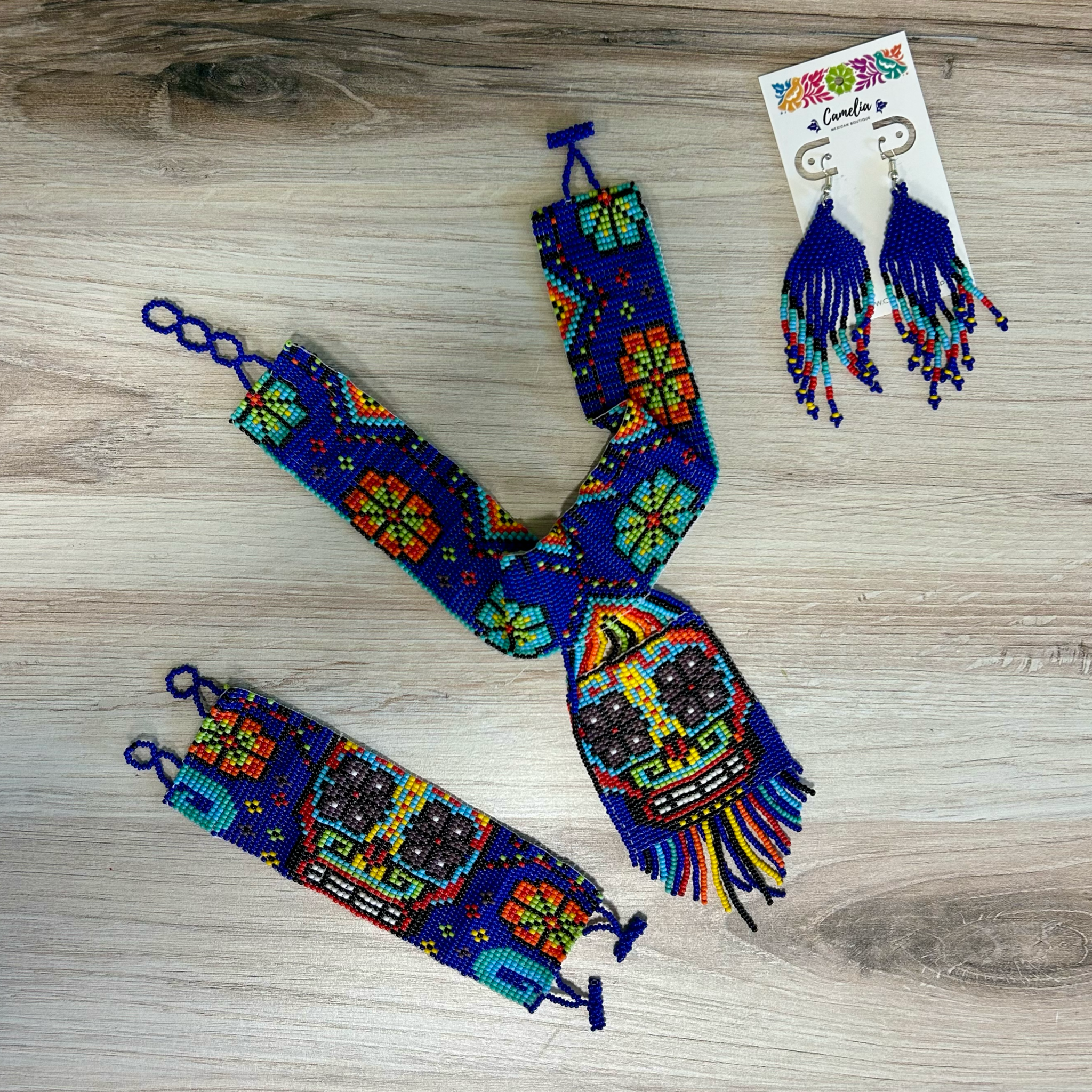 Sugar Skull Beaded Choker Set