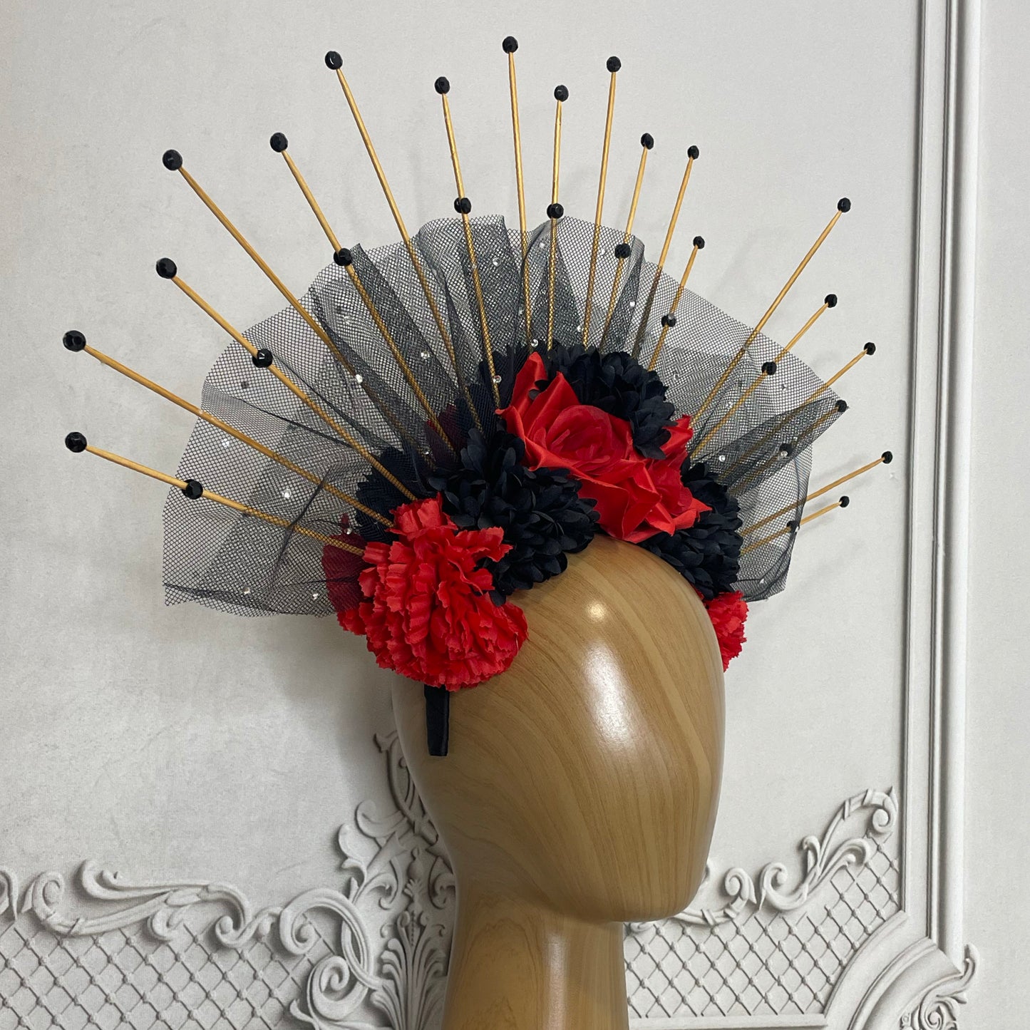 Day of the Dead  Headpiece Veiled Crown