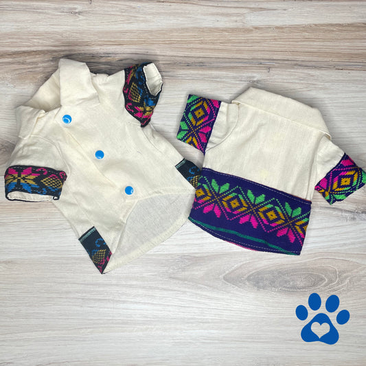Chemise Guayabera pour chien de style mexicain - Cambaya