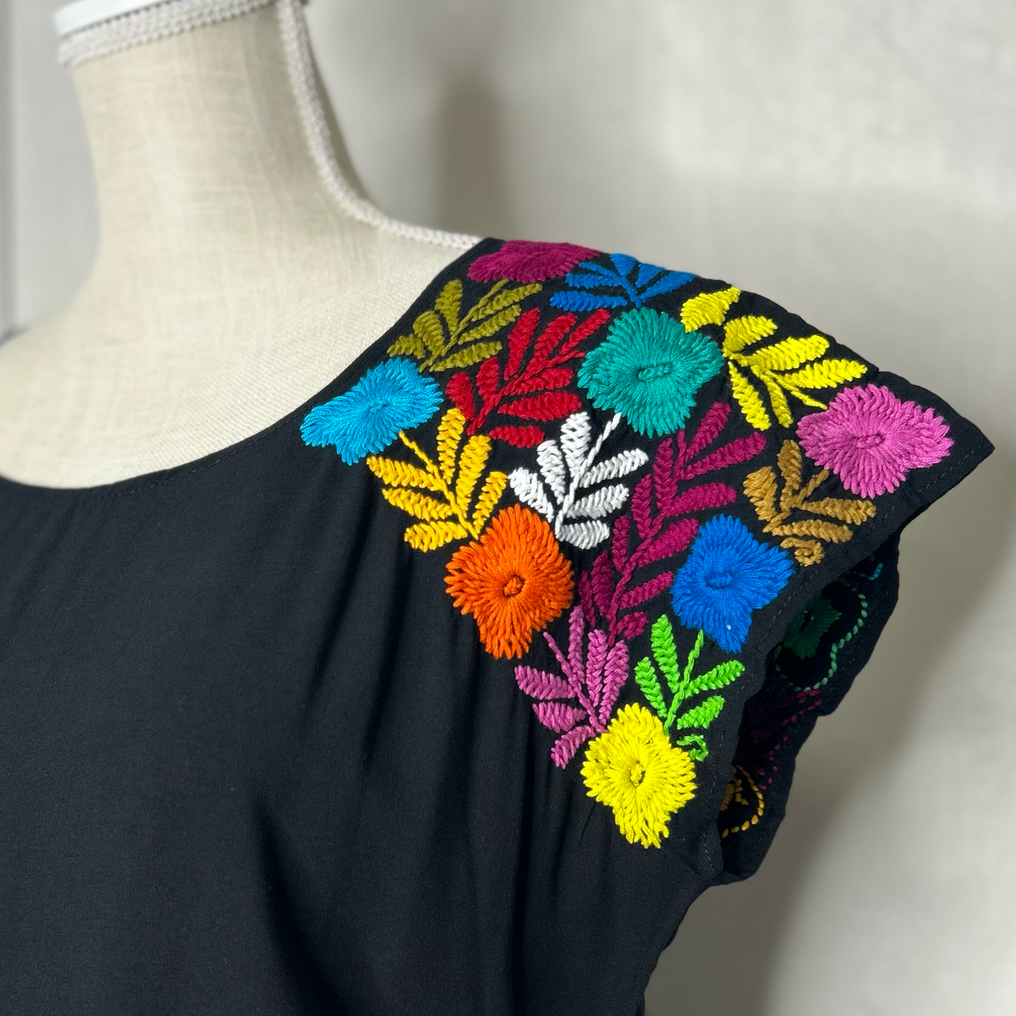 Jalapa Paradise Embroidered Sleeve Mexican Blouse