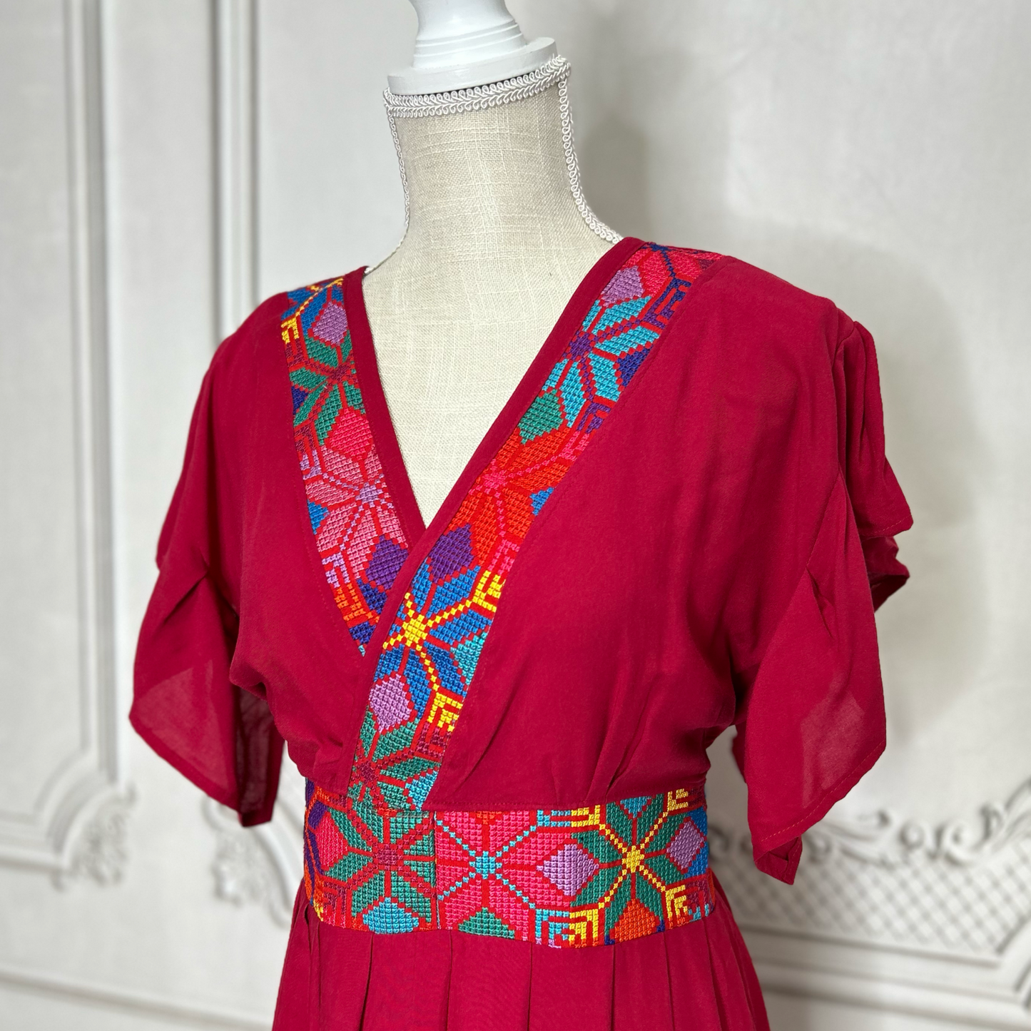 Jazmin V-Neck Maxi Dress Butterfly Sleeve