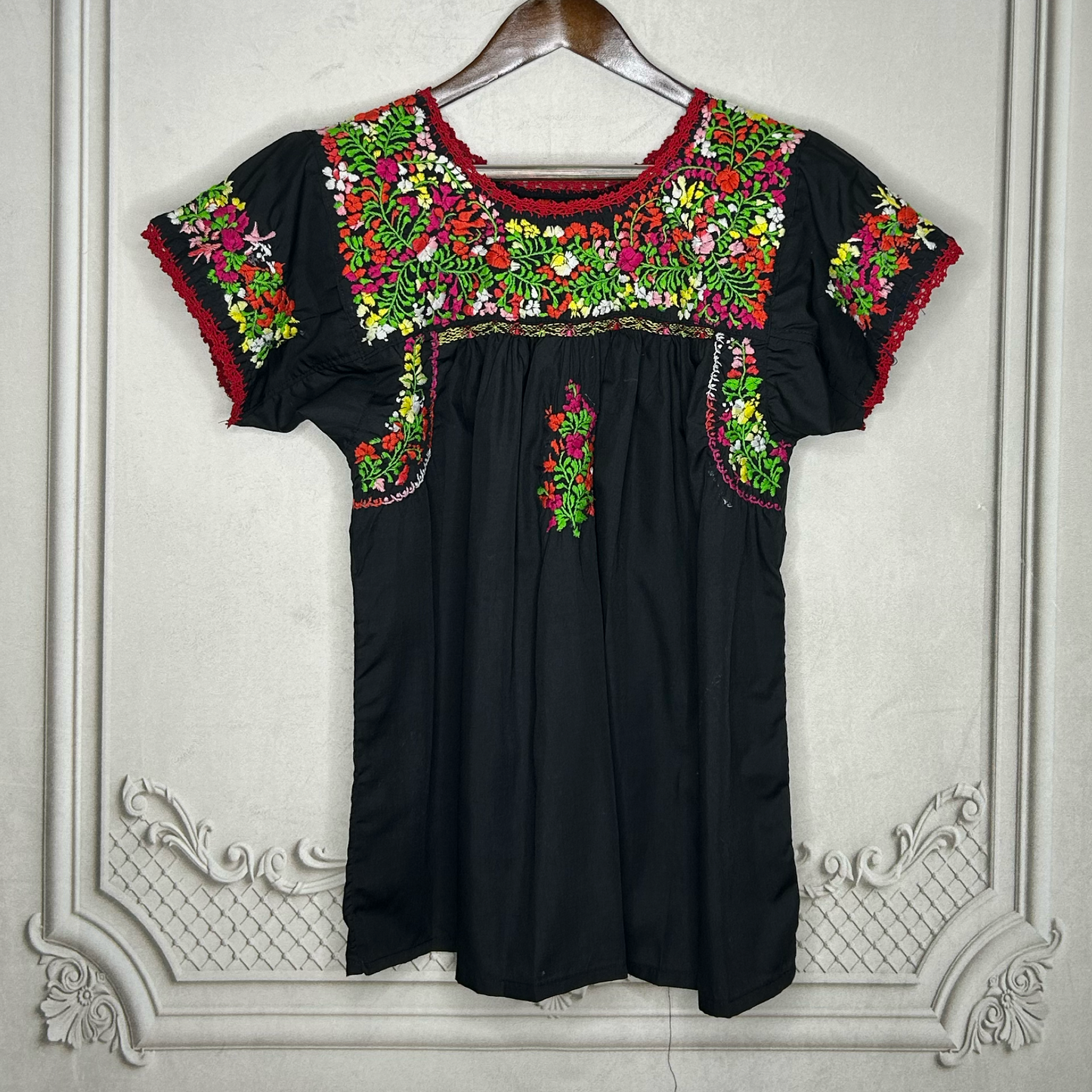 San Antonino Mexican Blouse - Short Sleeve Cotton