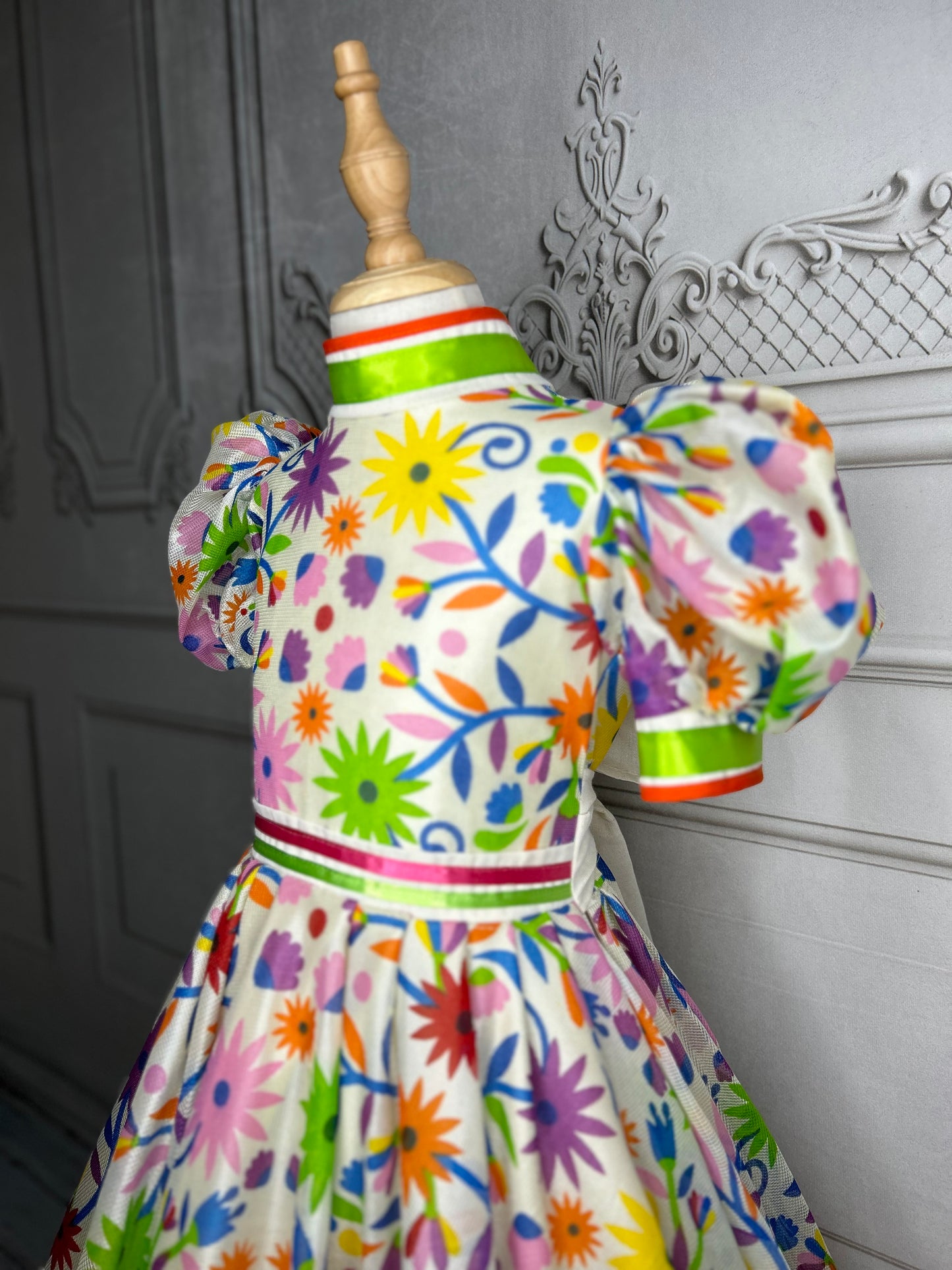 Mexican Otomi Charro Dress for Girls