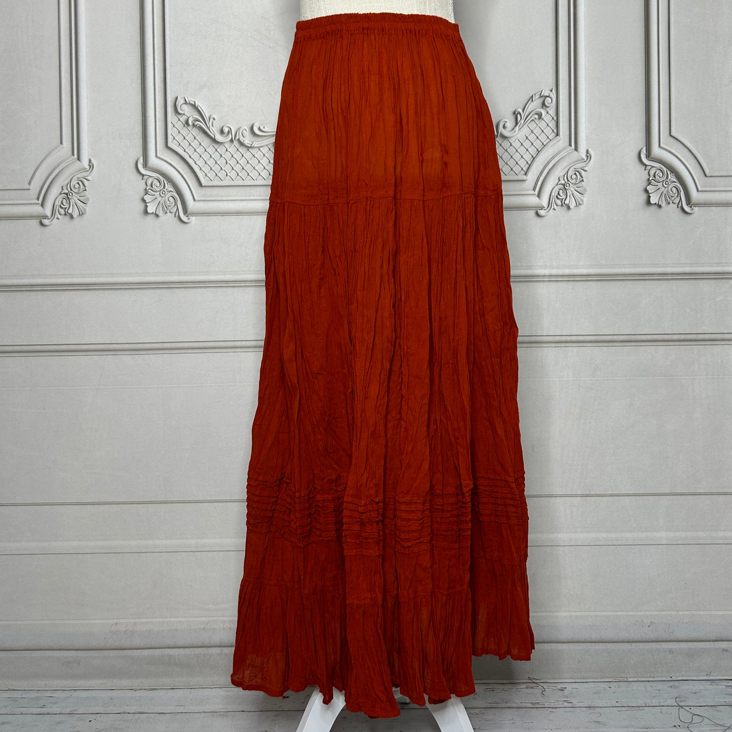Mexican Gauze Skirt - Burnt Orange