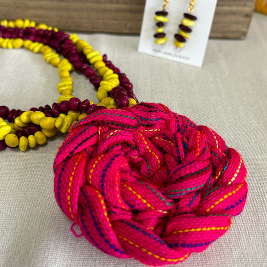 Mexican Seed Braided Necklace - Cambaya Rose